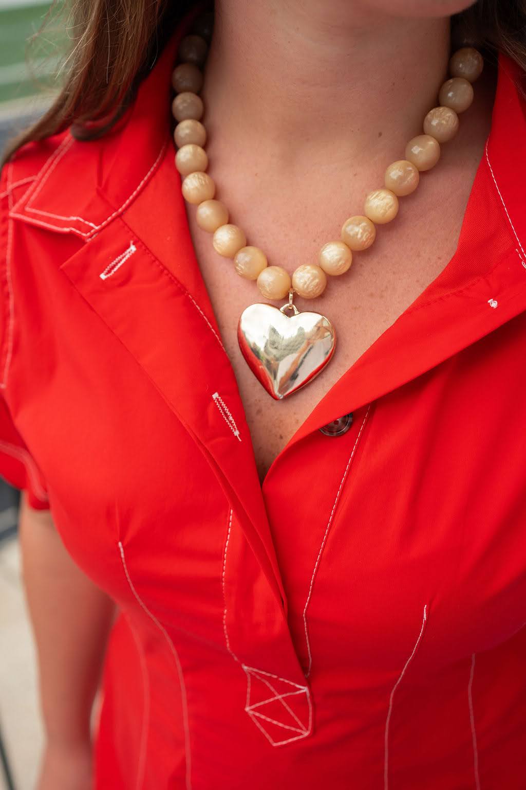 Dottie Heart - Acrylic Necklace