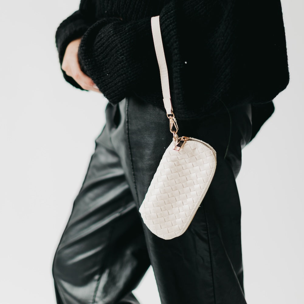 Dylan Woven Sunglass Case Wristlet