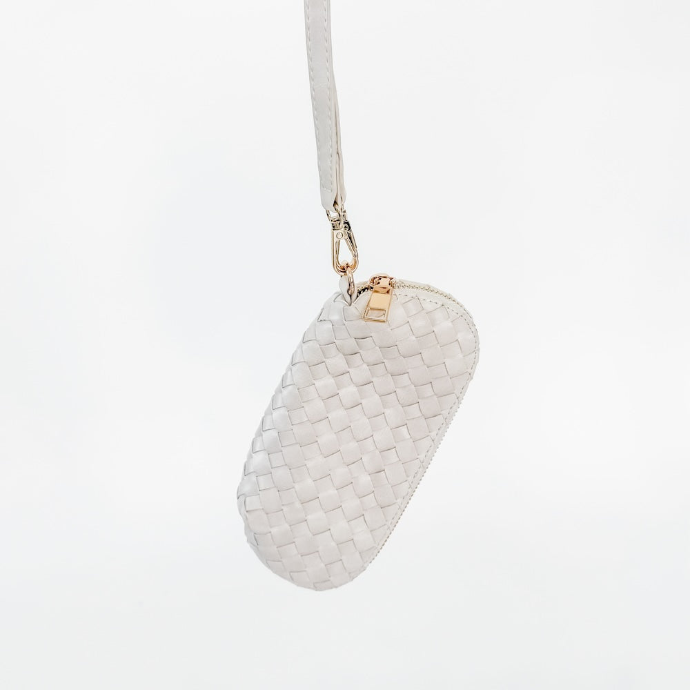 Dylan Woven Sunglass Case Wristlet