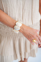 Esme Acrylic Stretchy Cuff Bracelet