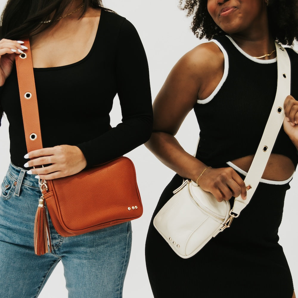 Evelynn Eyelet Vegan Leather Strap