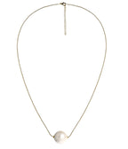 Evie - 14mm Cotton Pearl Necklace - 18k Gold Plated