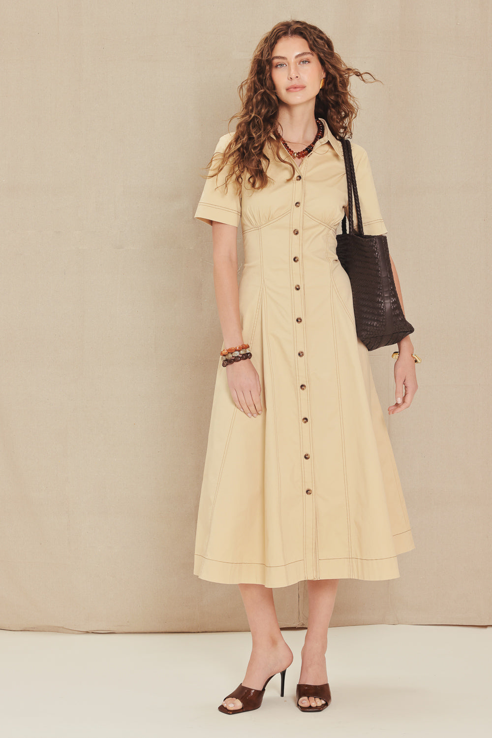 Trend Icon Woven Midi Dress