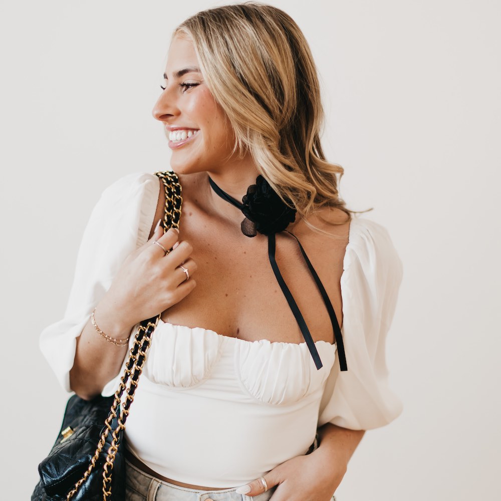 Flower Fantasy Tie Choker Necklace