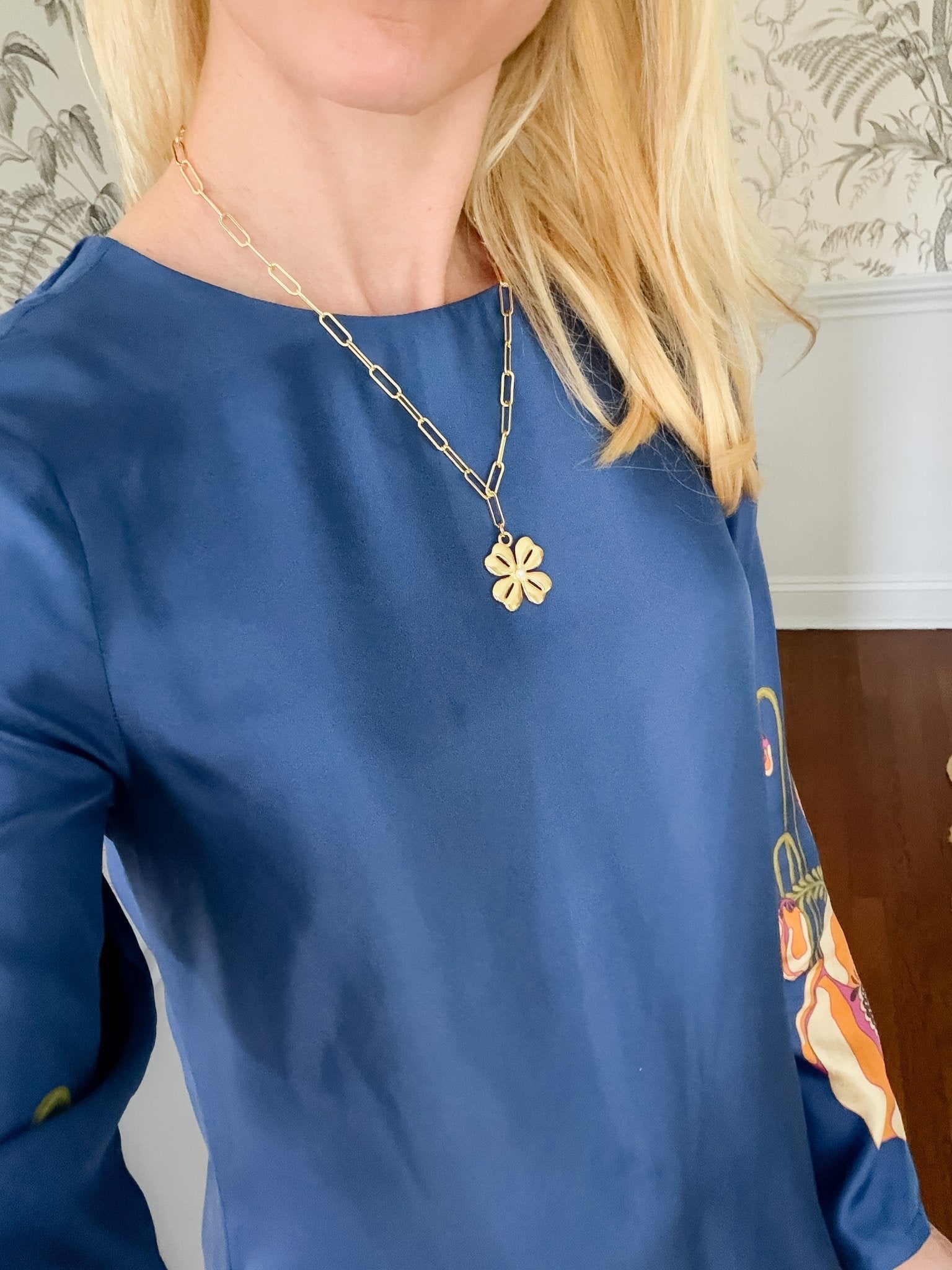 Grace Necklace - 18k Plated Paper Clip Chain-Kristin Kennedy Collection