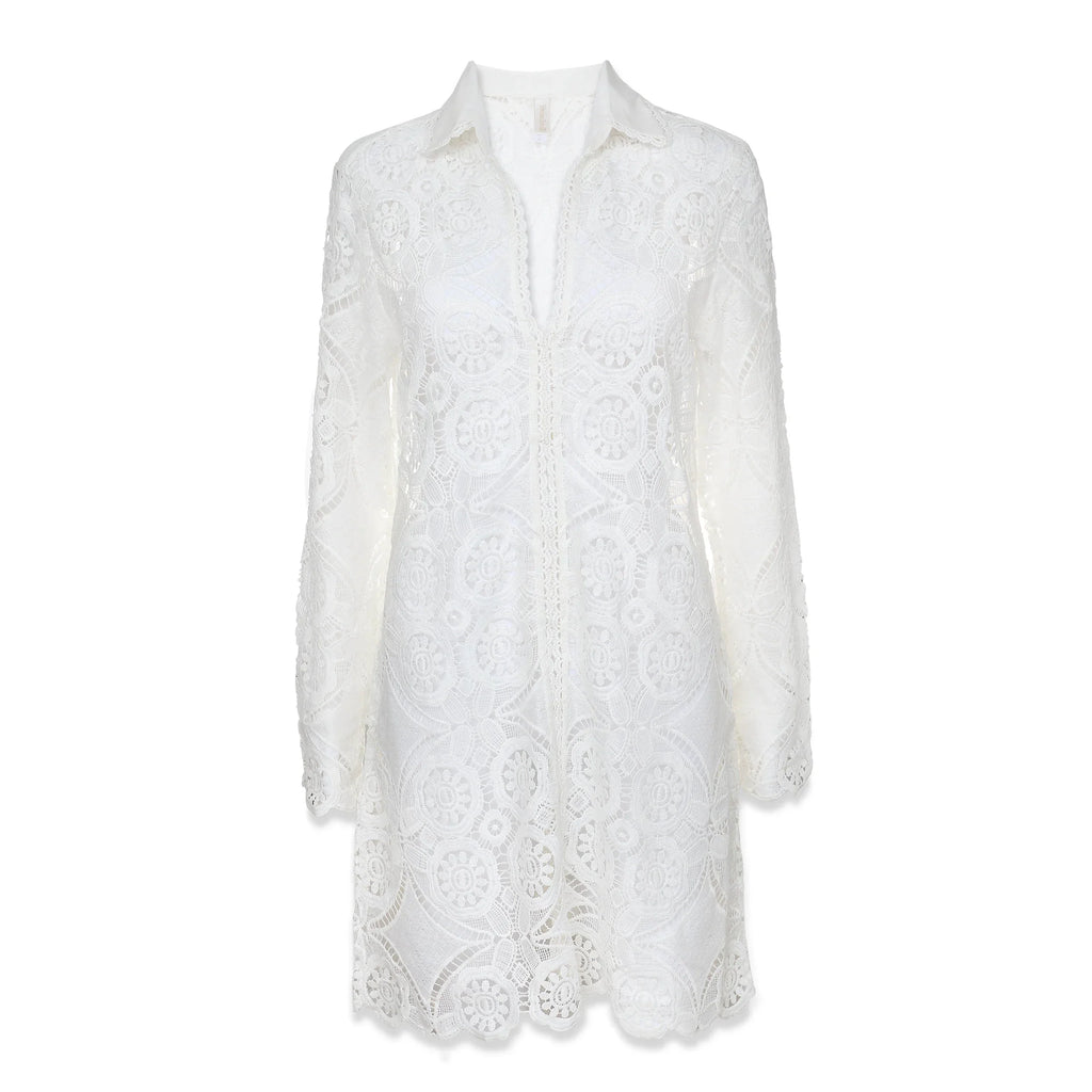 Lace Button Front Dress | Lace Crochet