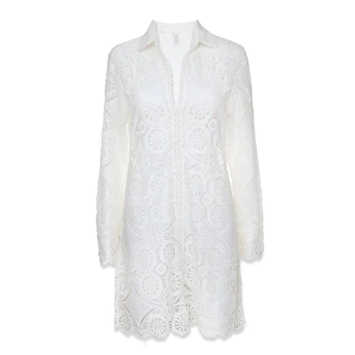 Lace Button Front Dress | Lace Crochet