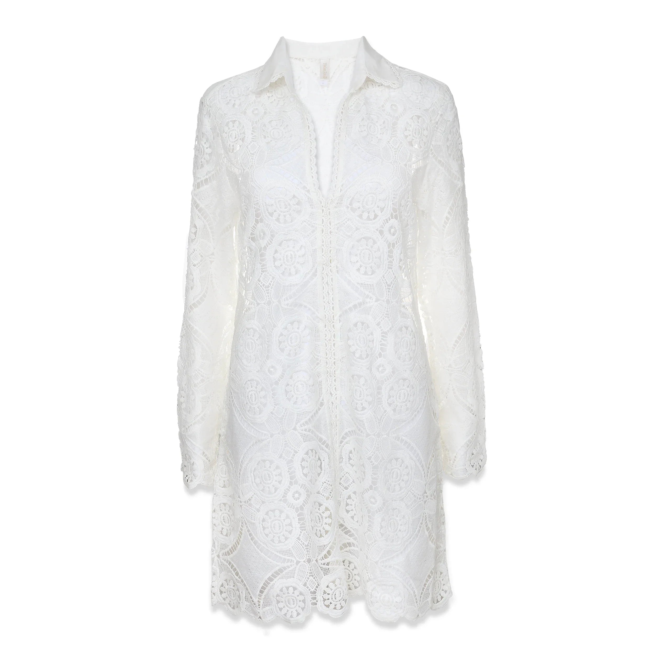 Lace Button Front Dress | Lace Crochet