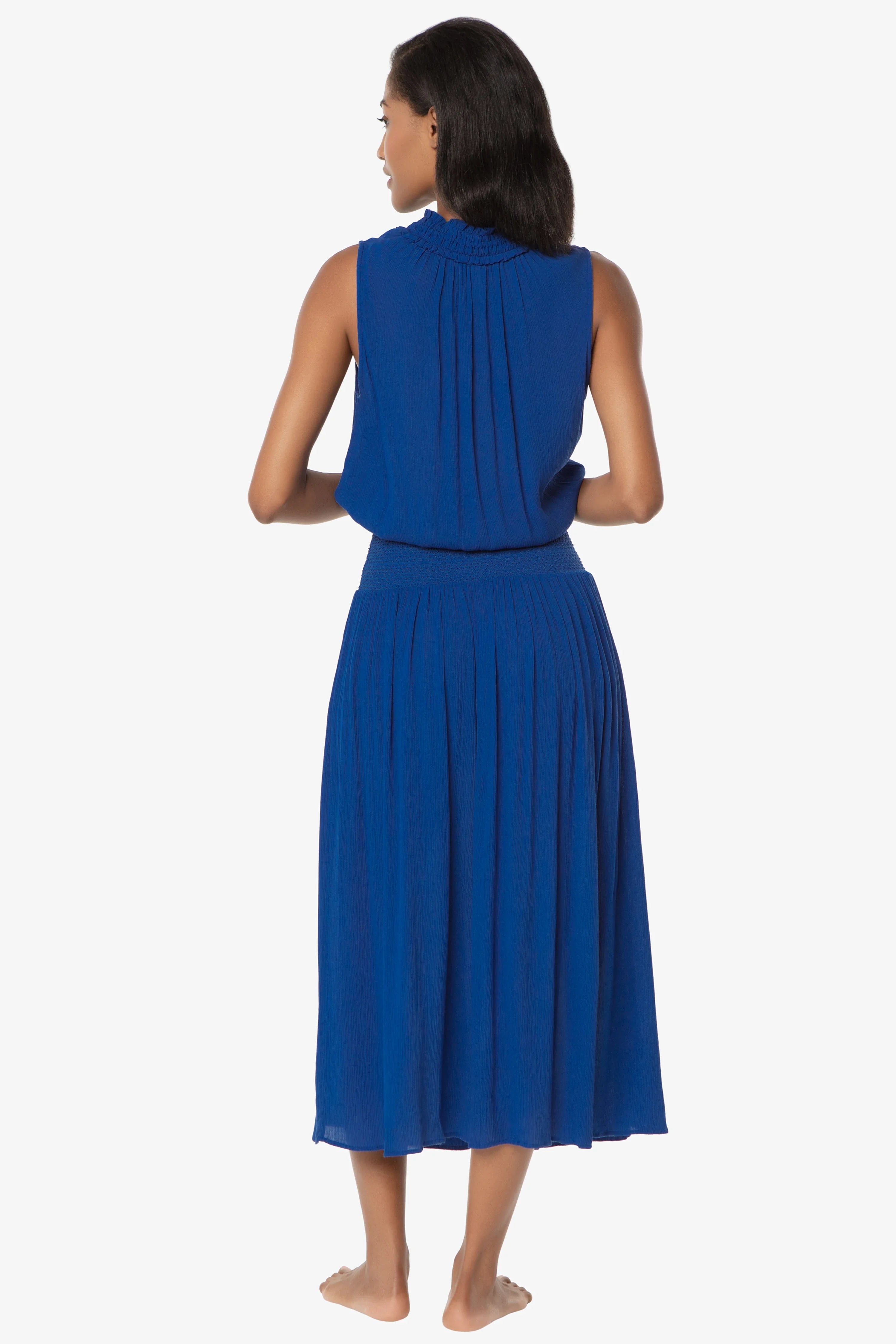 Sleeveless Smocked Dress | Hamptons Blue
