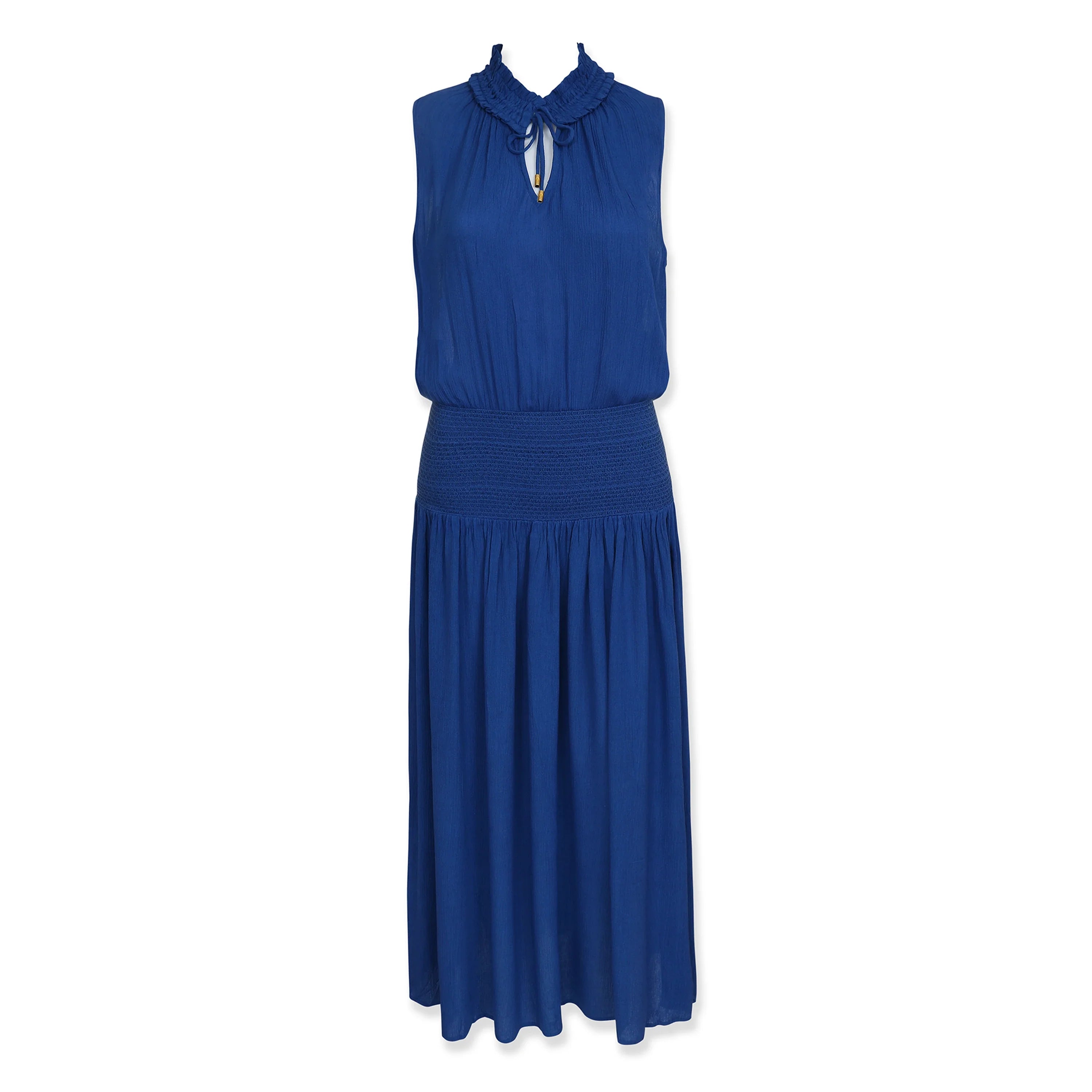 Sleeveless Smocked Dress | Hamptons Blue