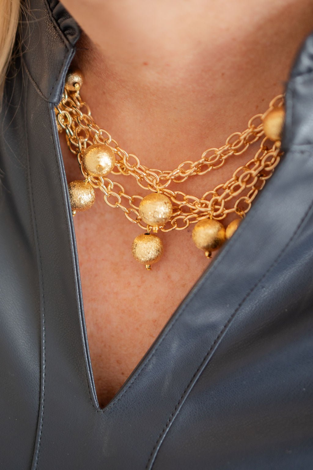 Helen Mutli Strand Ball Necklace