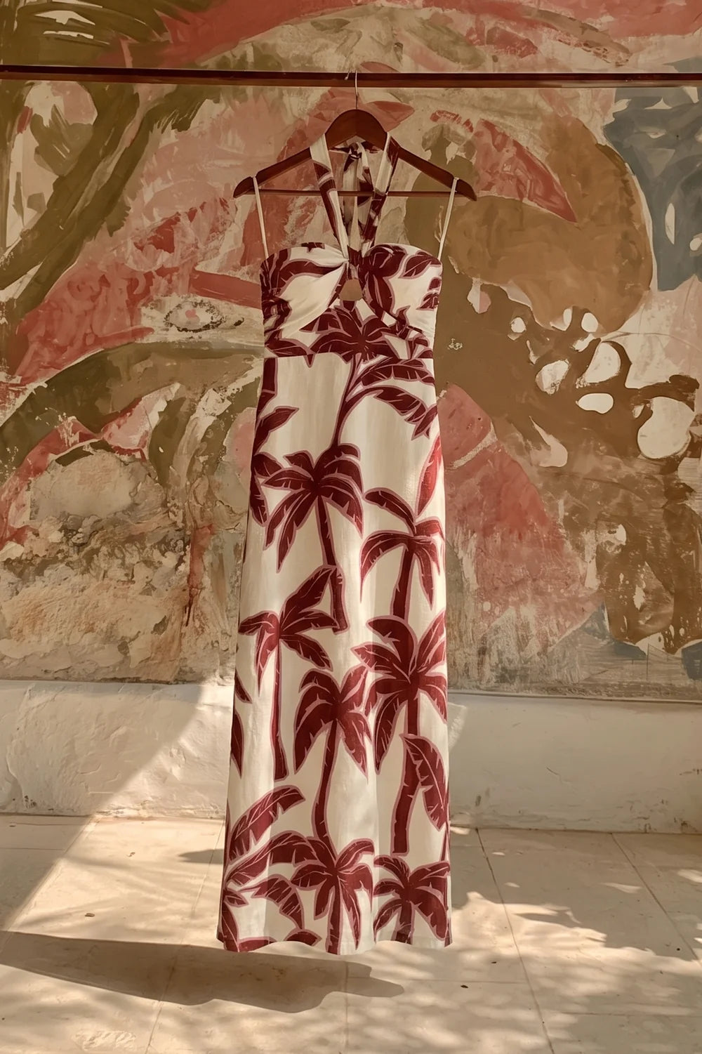 Palm Siren Midi Dress