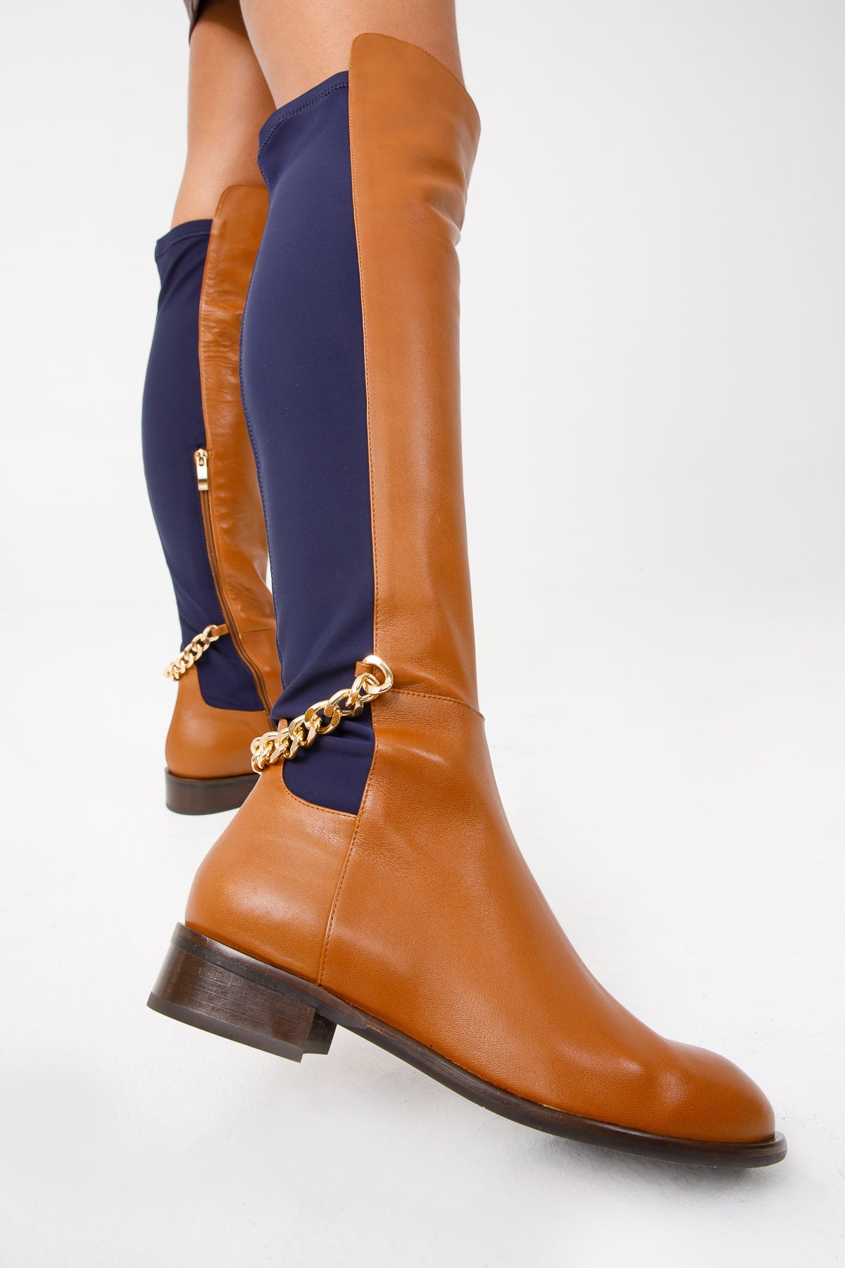 The Tallin Tan Leather Knee-High Boots
