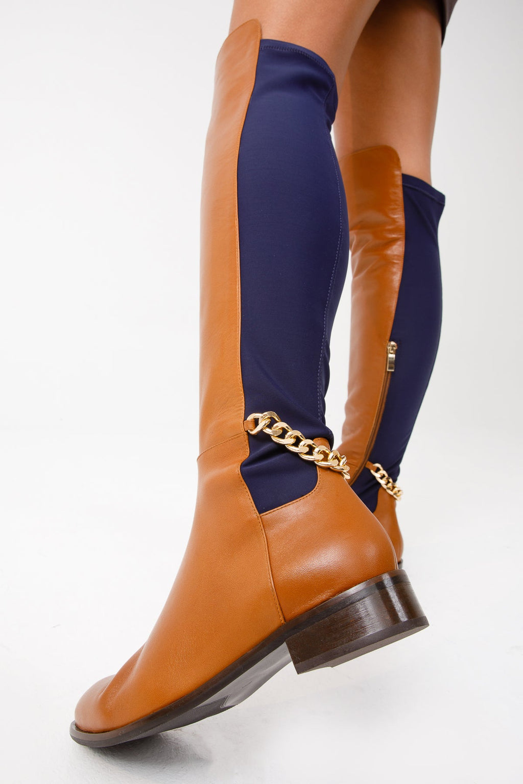 The Tallin Tan Leather Knee-High Boots