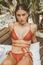 Indigo Terra Criss Cross Triangle Top