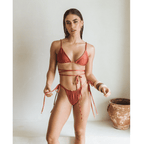 Indigo Terra Criss Cross Triangle Top