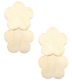 Josie Brushed Floral Earrings - 18k Gold Plated