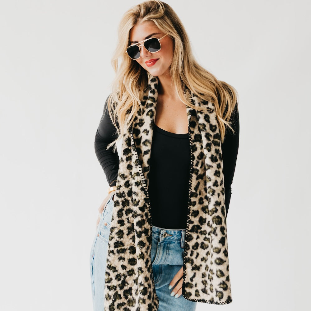 Laine Leopard Scarf