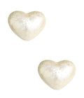 Lainey Heart - Cotton Pearl Studs - 18k Gold Plated