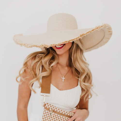 Lake Shore Drive Wide Fringe Sun Hat