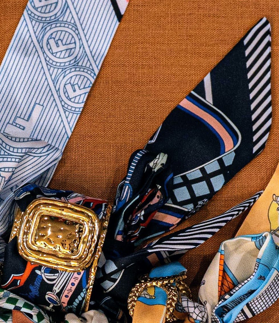 Wide Gold Scarf Cuff - Evie