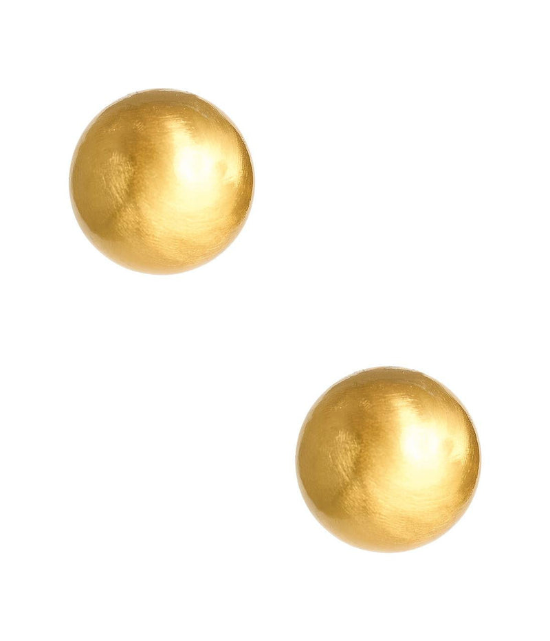 18mm Georgia Brushed Ball Studs in 18k Gold Plating — The Tania Collection