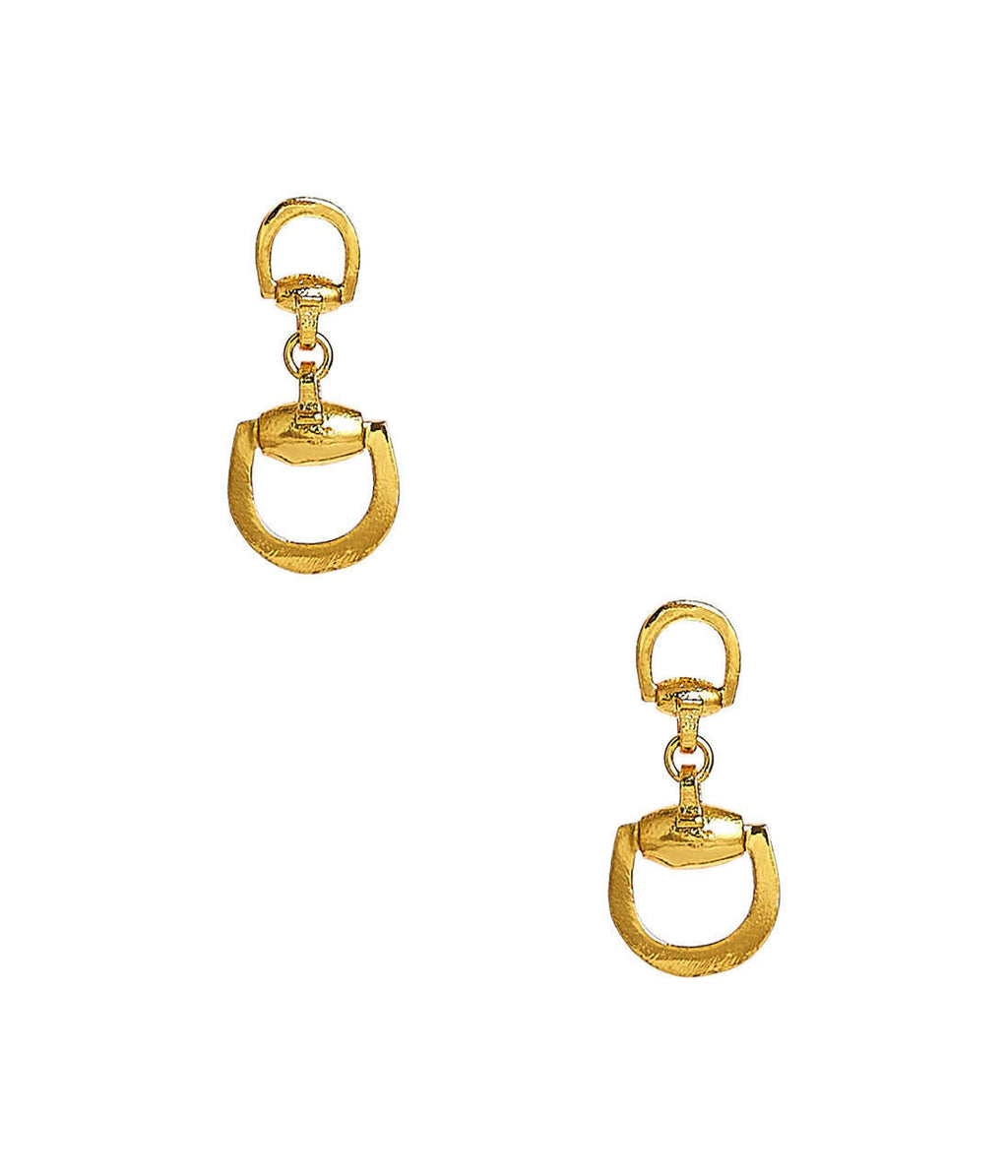 Mini Horsebit Gold Earrings
