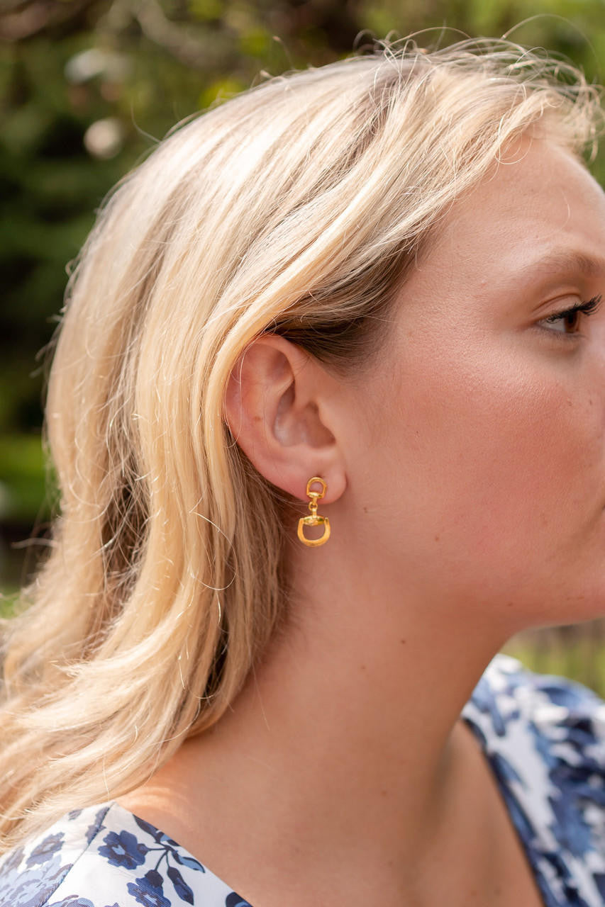 Mini Horsebit Gold Earrings