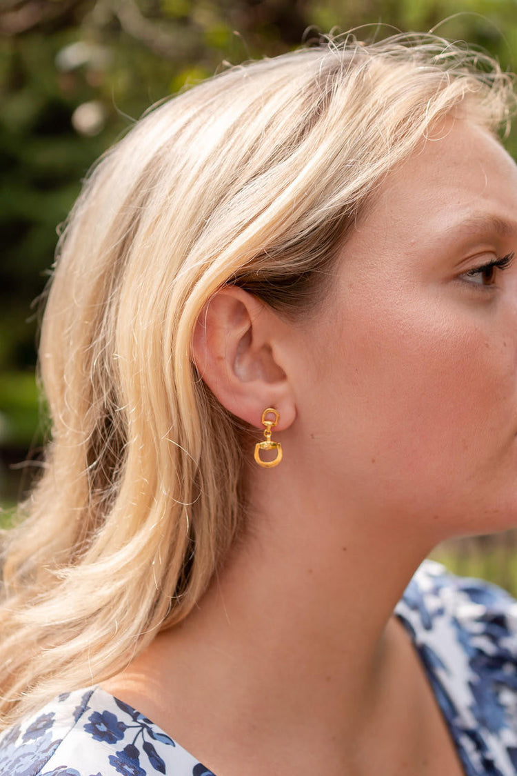 Mini Horsebit Gold Earrings