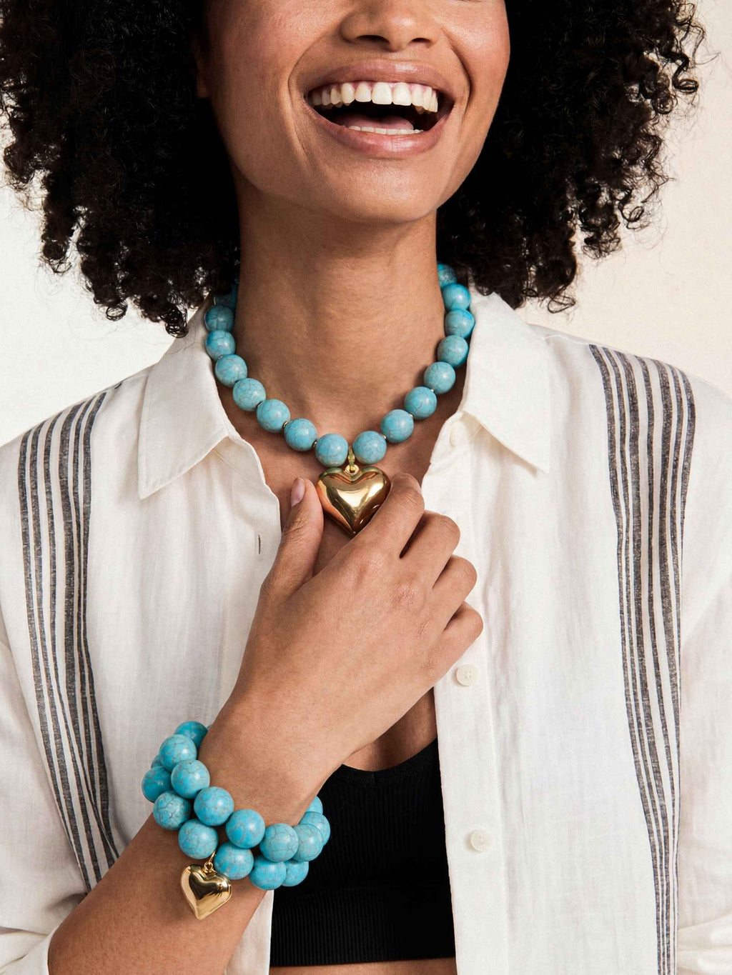 Luck and Love Turquoise Heart Necklace