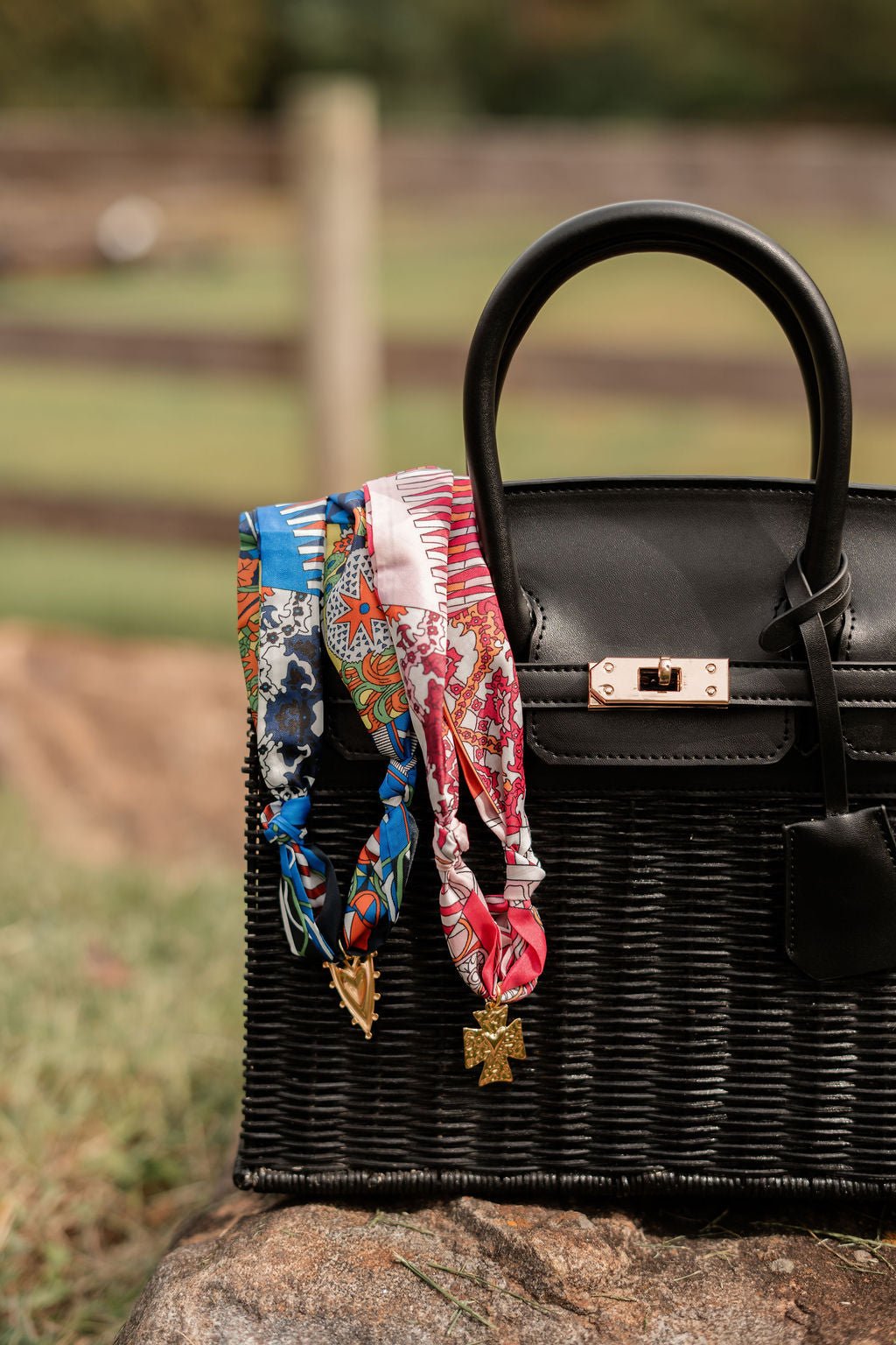 Darby Blue Heart Scarf Necklace