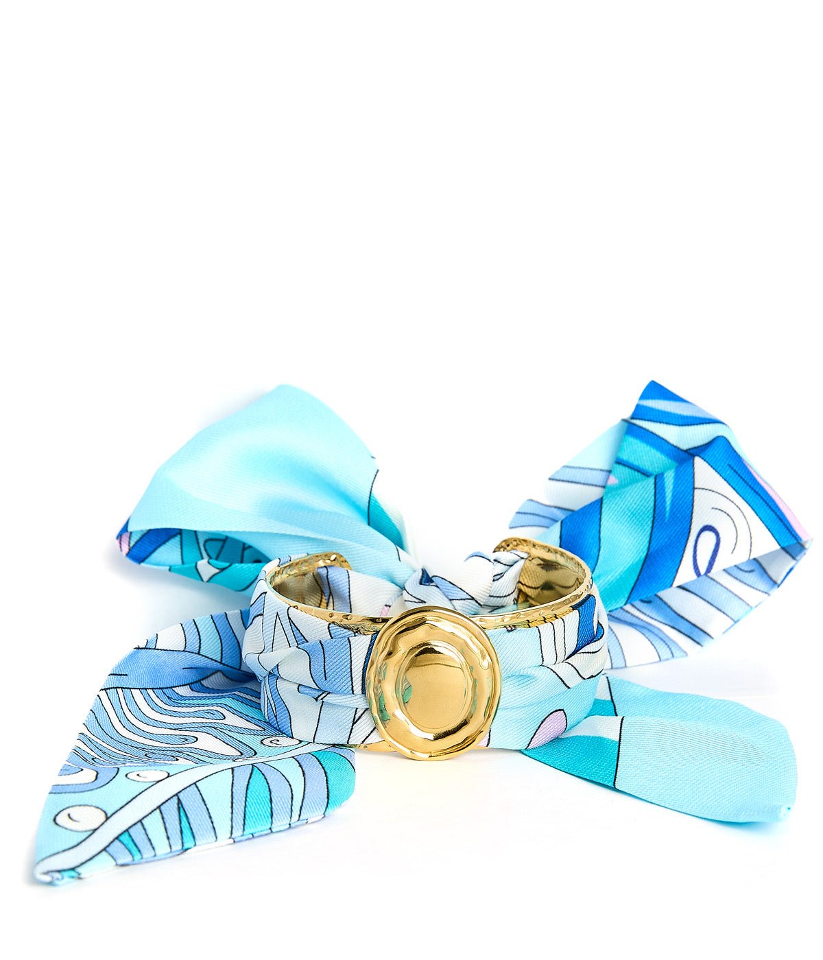 Narrow Gold Scarf Cuff - Penelope