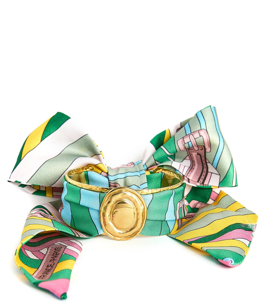 Narrow Gold Scarf Cuff - Penelope