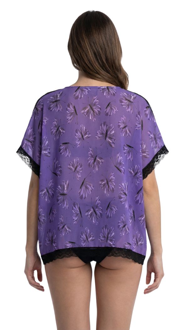 Vicky Lace Shirt Cover Up in Chrysalis