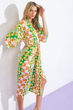 Best Impressions Woven Satin Midi Dress