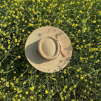 Sage Wheat Straw Boater in Natural