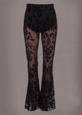 Sheer Goth Bell Bottom Pants