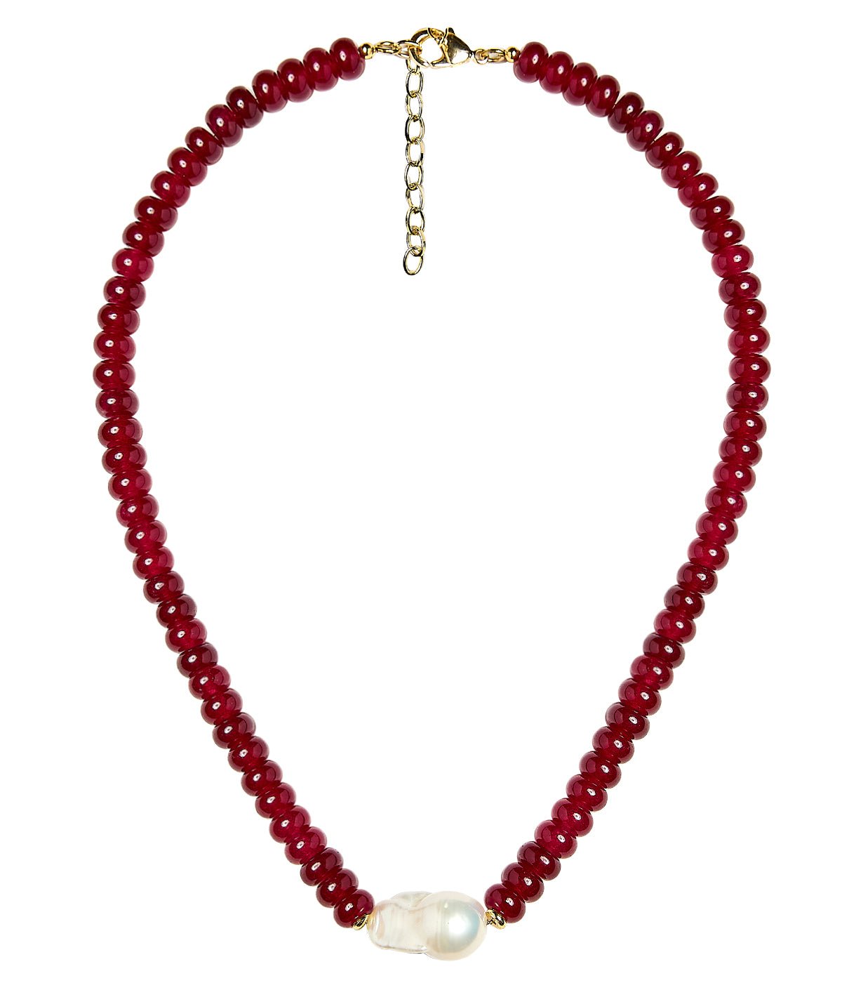 Susie- Quartz Beaded Necklace with freshwater Pearl