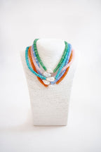 Susie- Quartz Beaded Necklace with freshwater Pearl