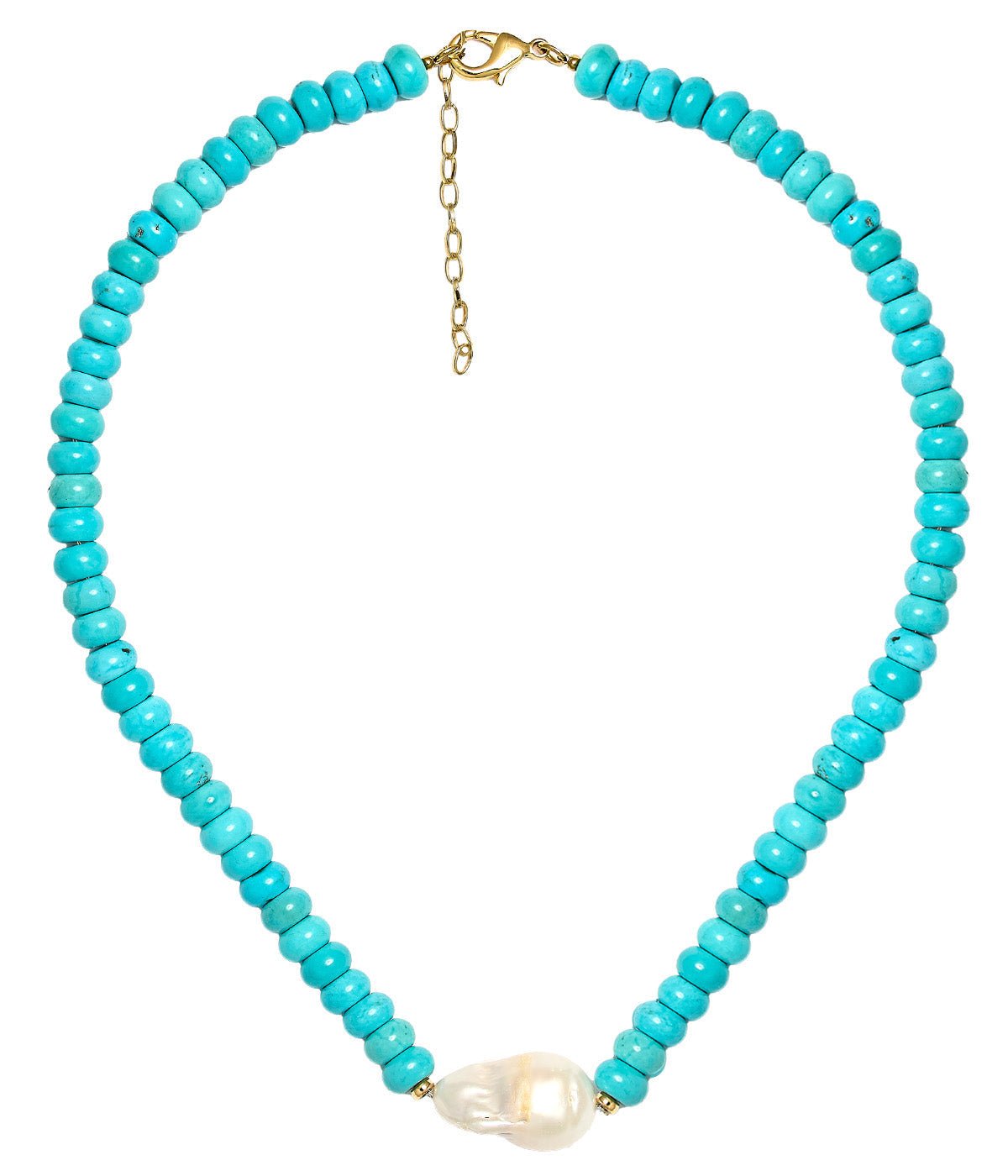 Susie- Quartz Beaded Necklace with freshwater Pearl