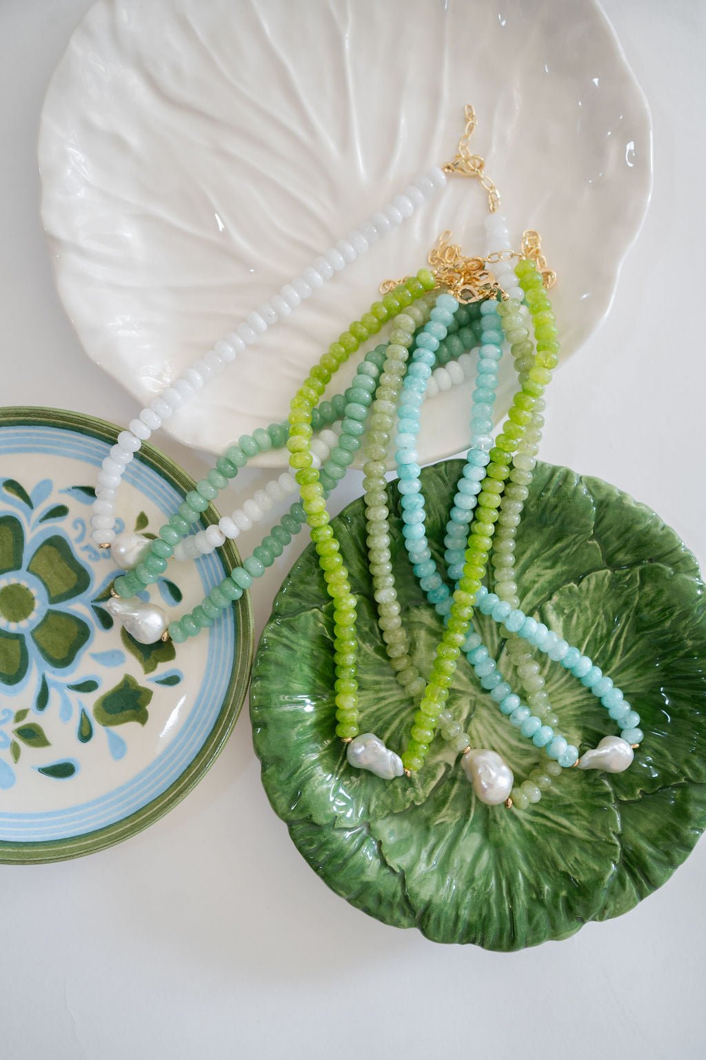 Susie- Quartz Beaded Necklace with freshwater Pearl