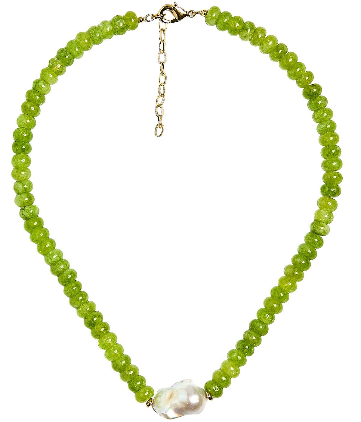 Susie- Quartz Beaded Necklace with freshwater Pearl