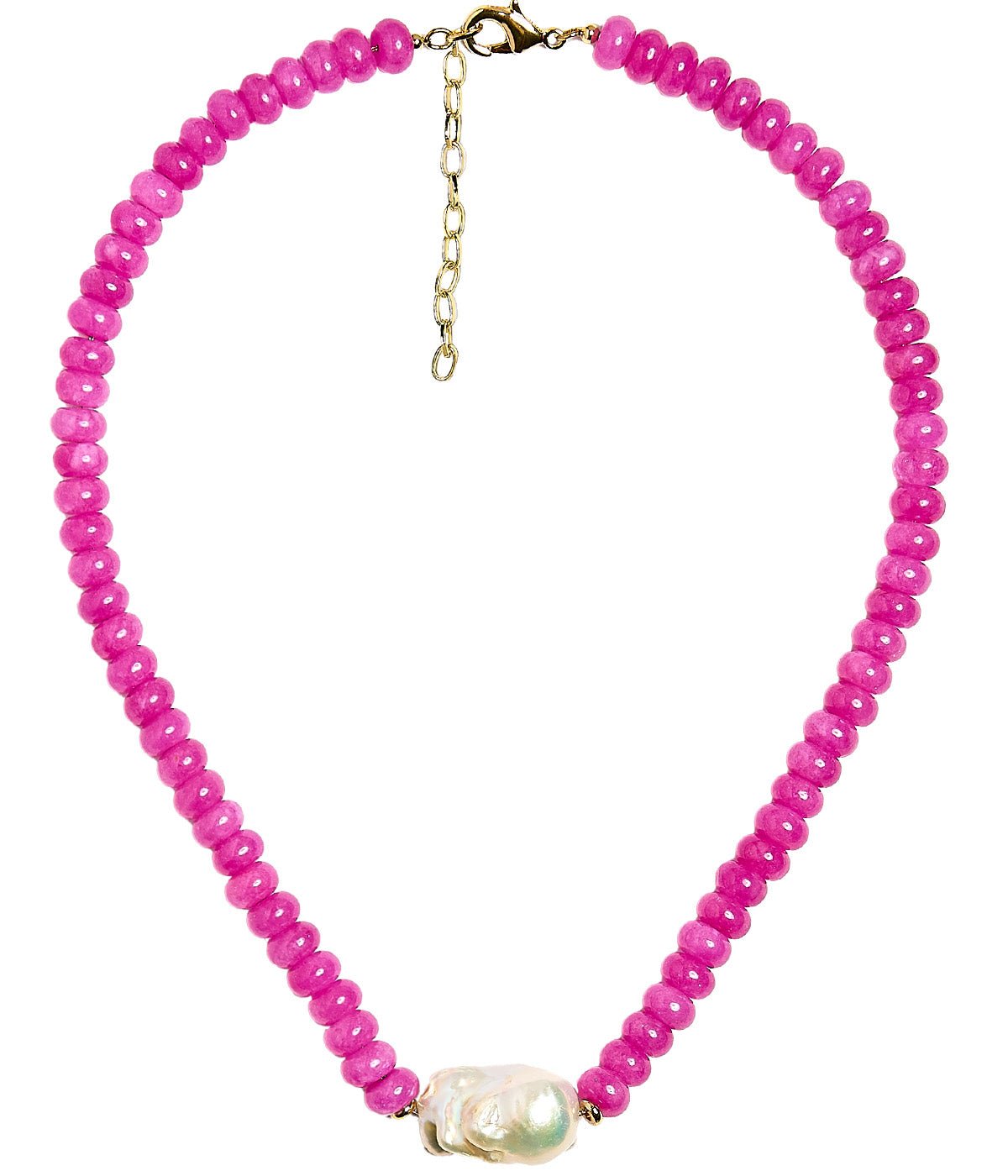 Susie- Quartz Beaded Necklace with freshwater Pearl
