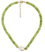 Susie- Quartz Beaded Necklace with freshwater Pearl