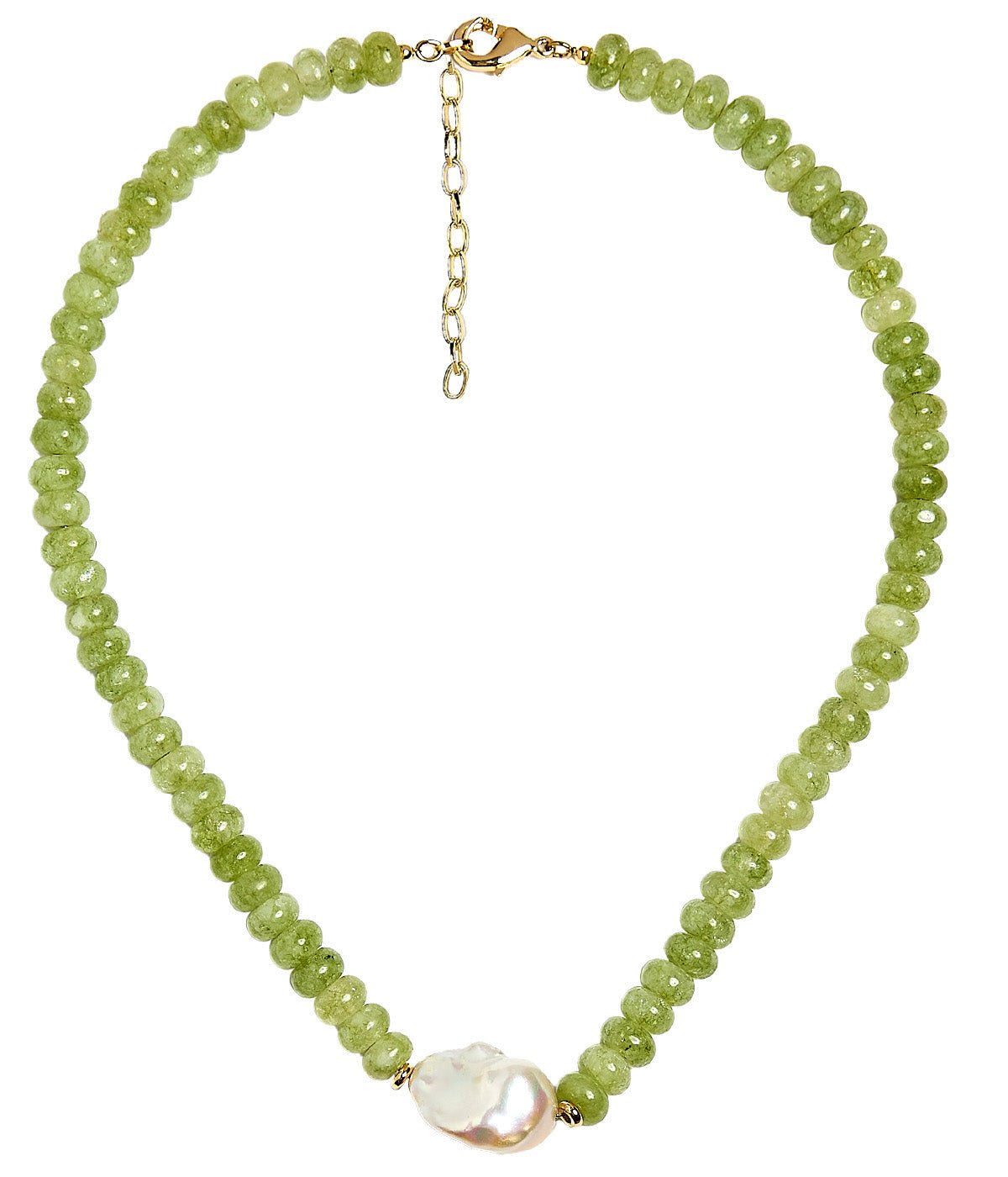 Susie- Quartz Beaded Necklace with freshwater Pearl