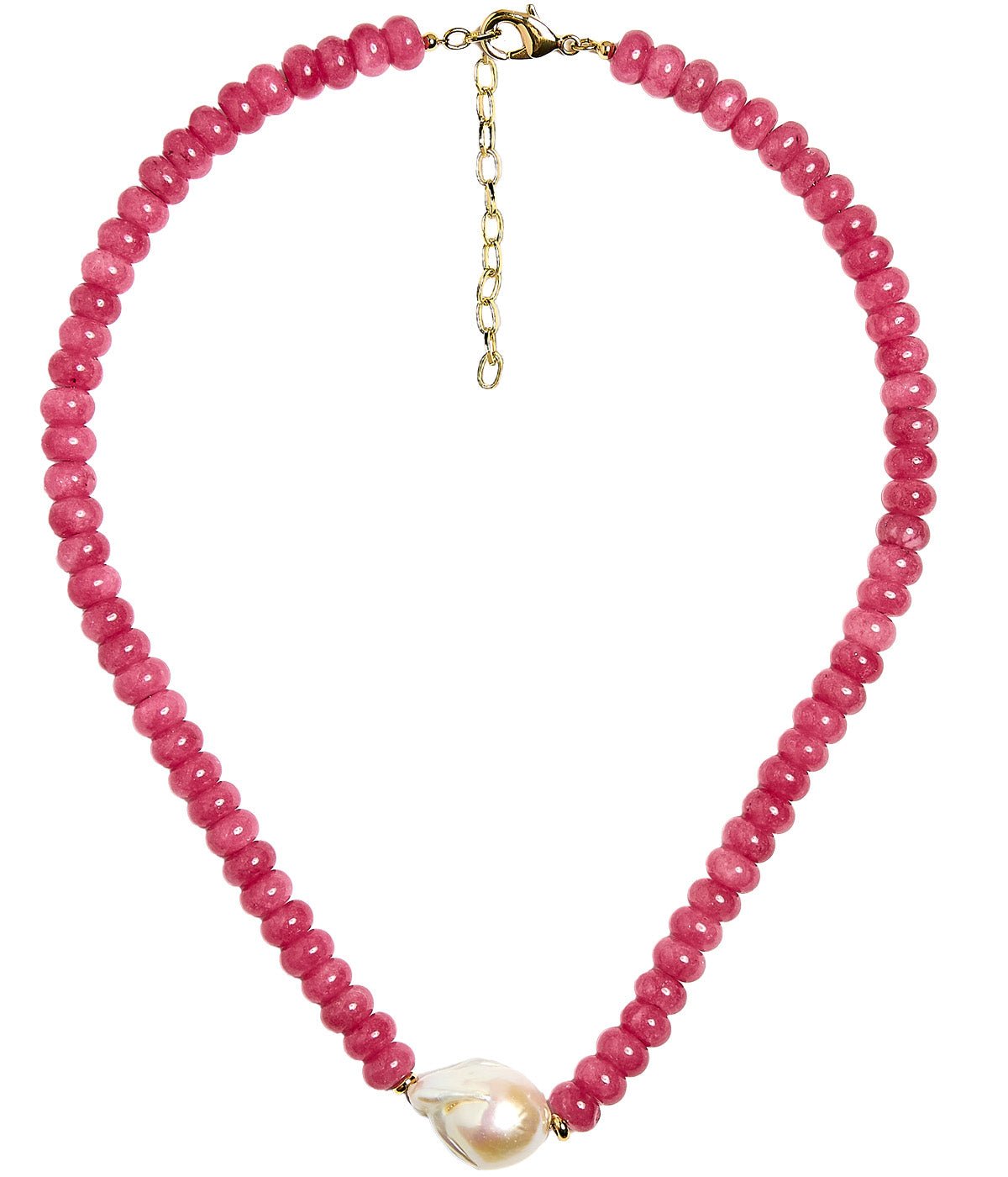 Susie- Quartz Beaded Necklace with freshwater Pearl