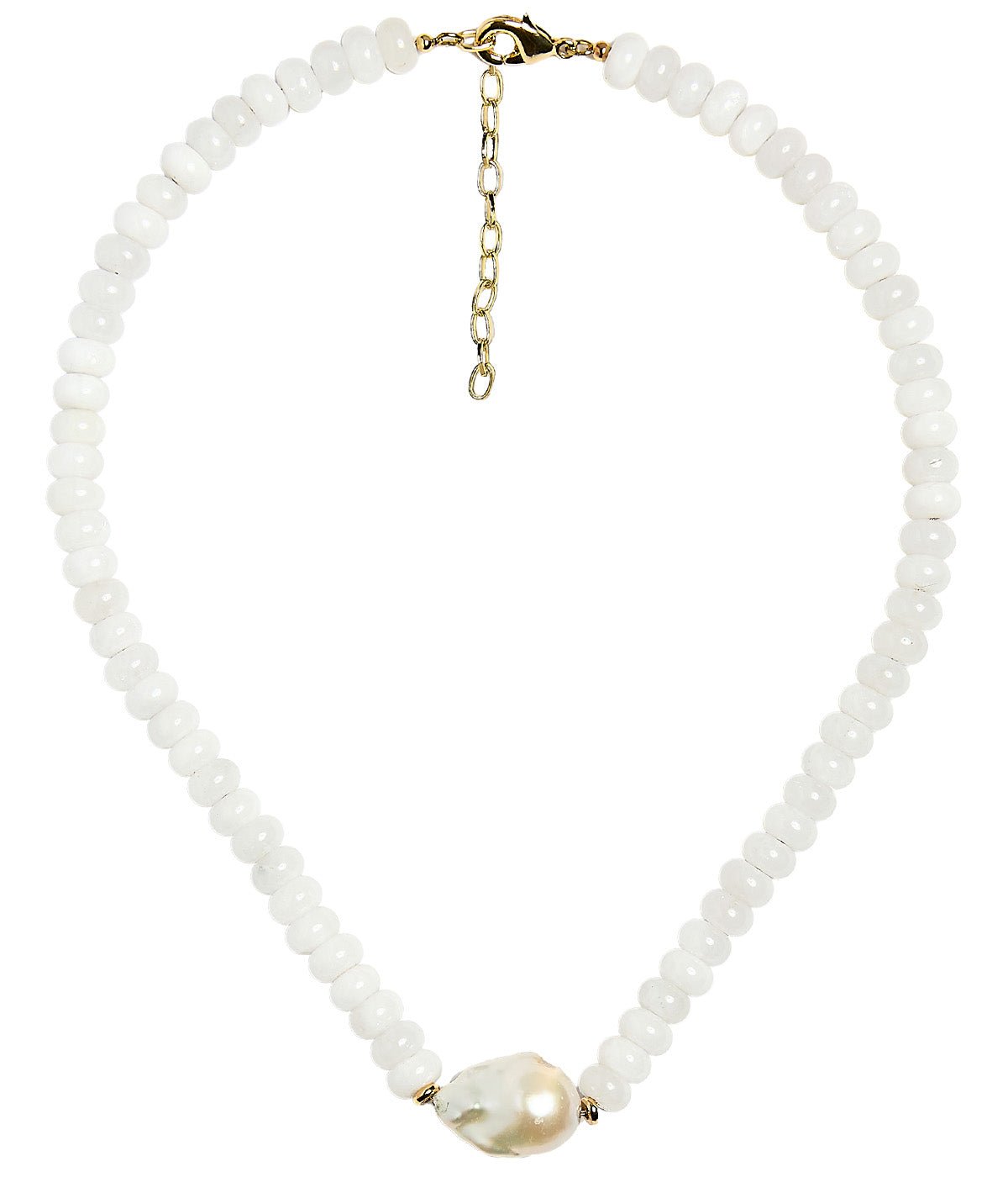 Susie- Quartz Beaded Necklace with freshwater Pearl