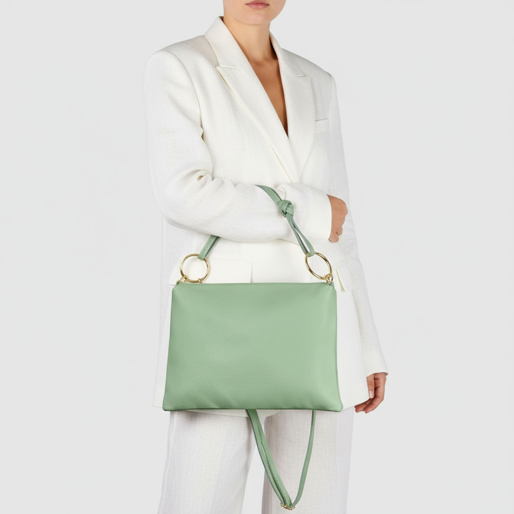 Italian Genuine Calf Leather Shoulder Bag