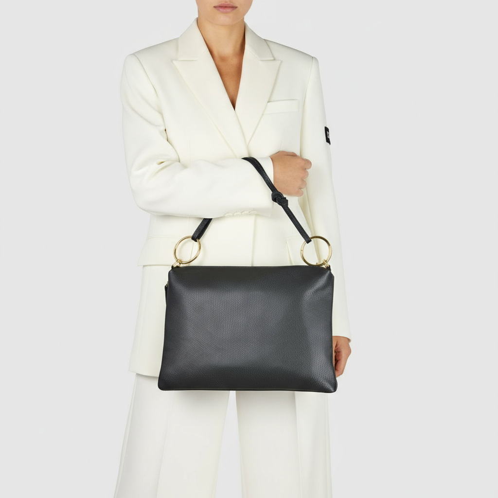 Italian Genuine Calf Leather Shoulder Bag