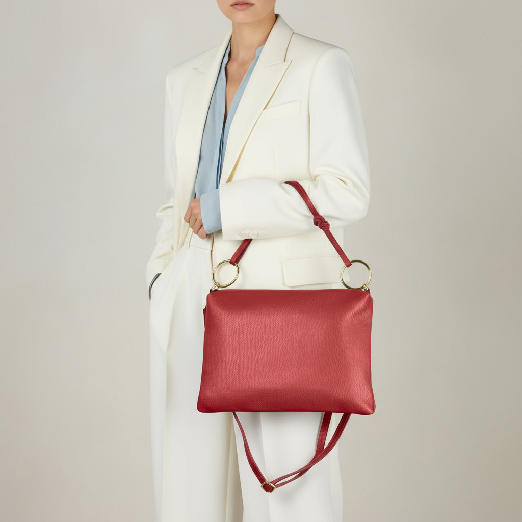 Italian Genuine Calf Leather Shoulder Bag